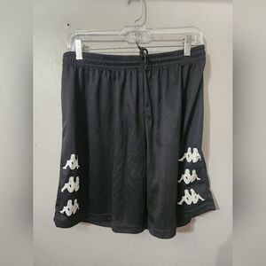 Youth Kappa Shorts Soccer Basketball Black Mesh Short Medium Classic